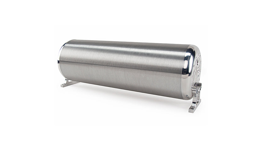 18 In FLO Tank Raw End Caps With Brushed Tube Includes Two Mounting Brackets
