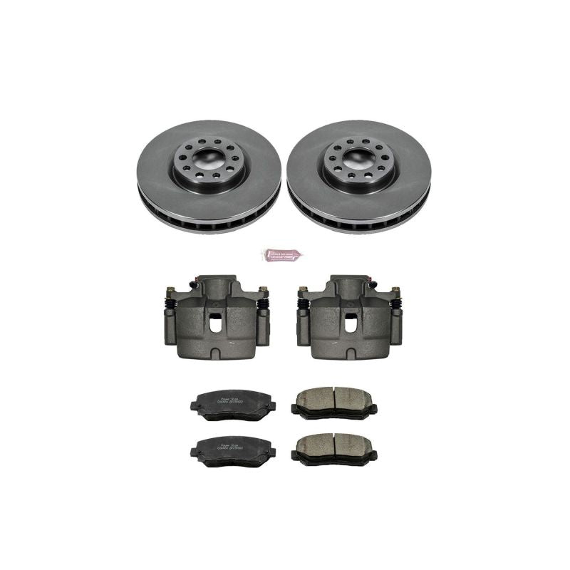 Power Stop Z17 Evolution Plus Stock Replacement Brake Kits with Calipers KCOE6372