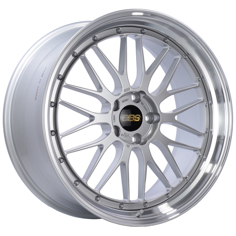 BBS LM 21x10 5x120 ET38 Diamond Silver Center Diamond Cut Lip Wheel -82mm PFS/Clip Required LM261DSPK