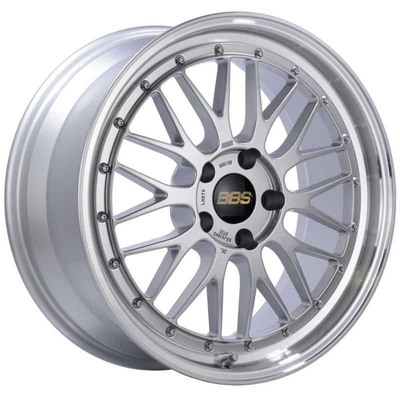 BBS LM 20x10 5x120 ET45 Diamond Silver Center Diamond Cut Lip Wheel -82mm PFS/Clip Required LM256DSPK