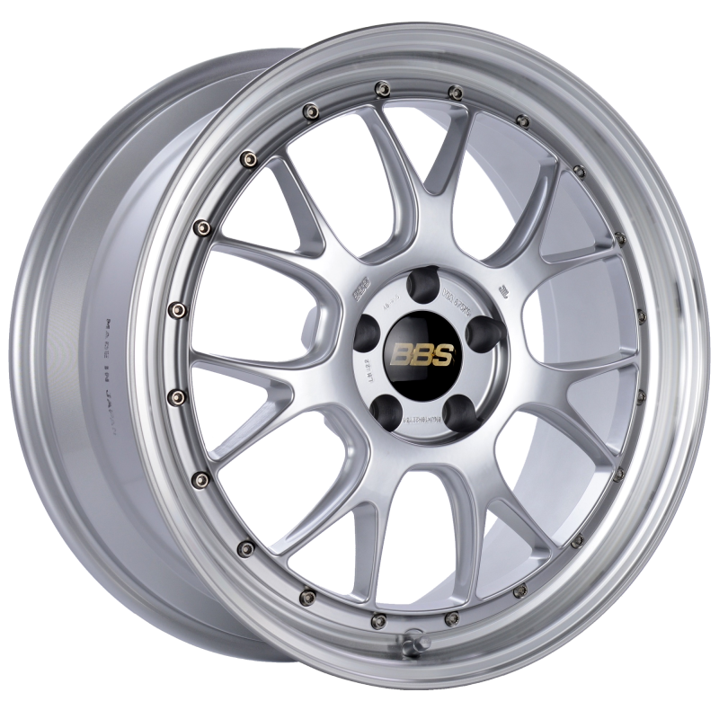 BBS LM-R 19x8.5 5x112 ET38 Diamond Silver Center Diamond Cut Lip Wheel -82mm PFS/Clip Required LM322DSPK