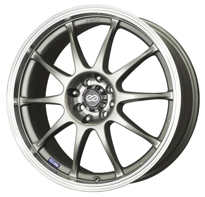 Enkei J10 17x7 5x108/115 38mm Offset 72.62mm Bore Dia Silver w/ Machined Lip Wheel 409-770-03SP
