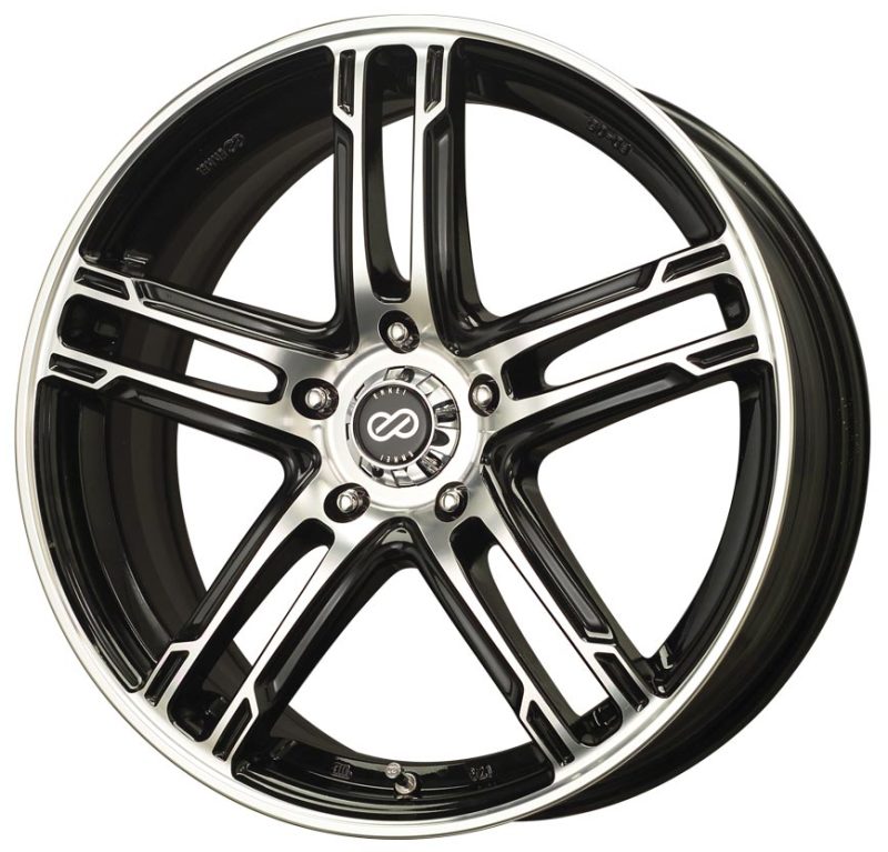 Enkei FD-05 16x7 5x114.3 38mm Offset 72.6 Bore Dia Black Machined Wheel 434-670-6538BKM
