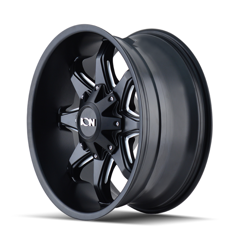 ION Type 181 20x9 / 5x127 BP / -12mm Offset / 87mm Hub Satin Black/Milled Spokes Wheel 181-2952M12
