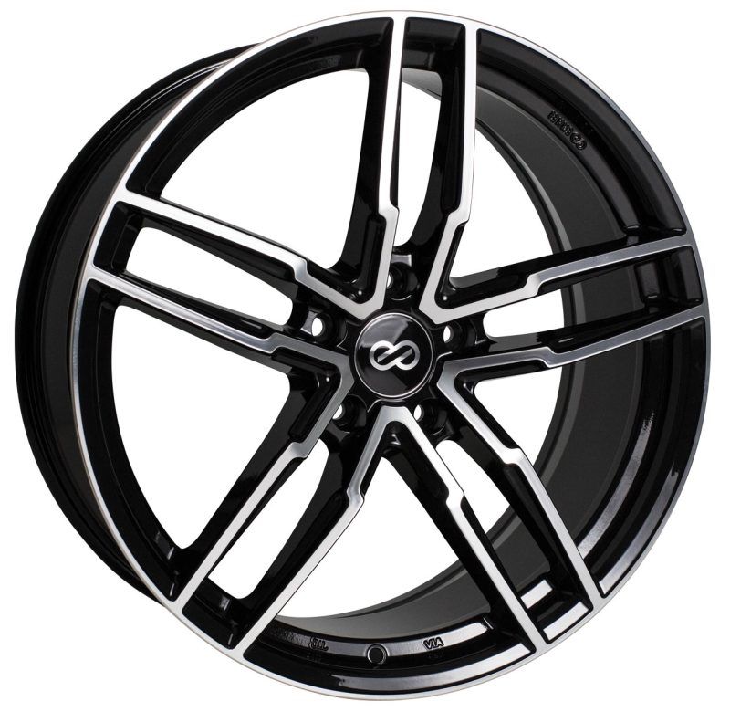 Enkei SS05 20x8.5 5x114.3 38mm Offset 72.6mm Bore Black Machined Wheel 511-285-6538BKM