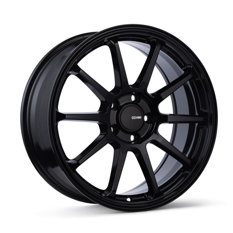 Enkei PX-10 17x7.5 5x100 45mm Offset 72.6mm Bore Gloss Black Wheel 536-775-8045BK