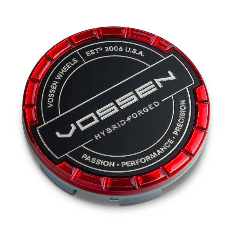 Vossen Billet Sport Cap - Large - Hybrid Forged - Vossen Red CAP-BSC-LG-HF-RD
