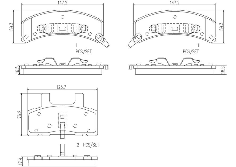 Brembo NAO Ceramic Brake Pads P10021N