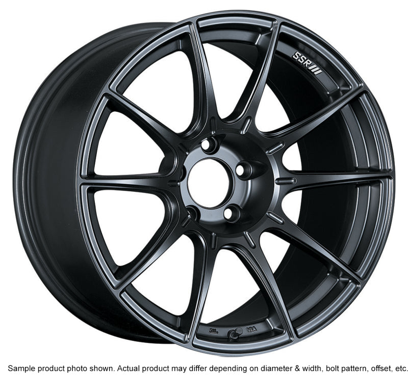 SSR GTX01 18x10.5 5x114.3 15mm Offset Flat Black Wheel Evo X / G35 / 350z / 370z XA18105+1505GMB