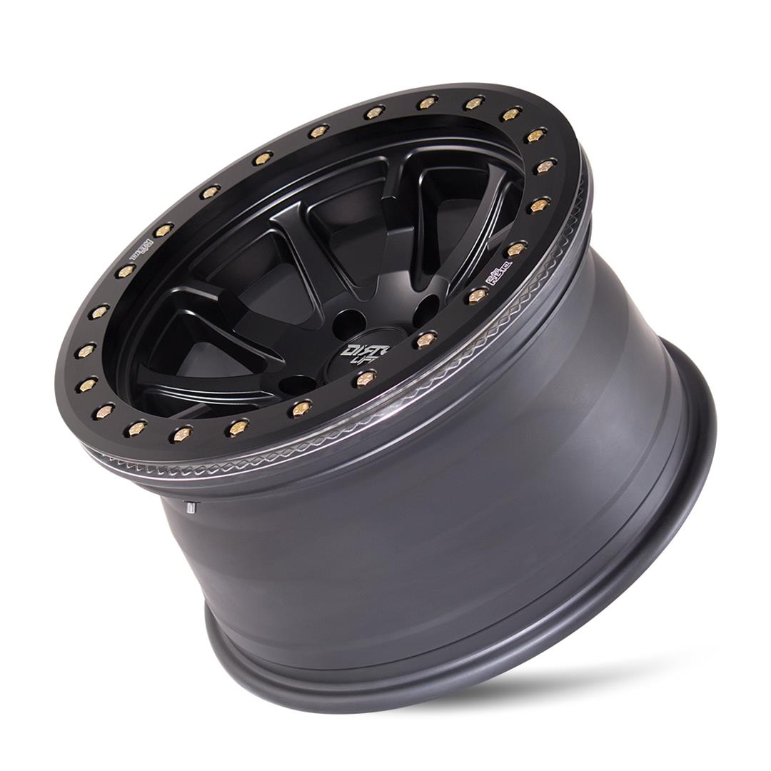 Dirty Life Wheels 9304 DT-2 Dual-Tek Series Matte Black Wheel with Simulated Beadlock Ring 9304-2936MB12