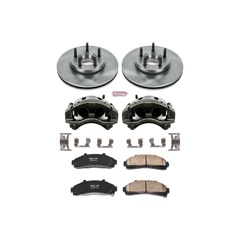 Power Stop Z17 Evolution Plus Stock Replacement Brake Kits with Calipers KCOE7070