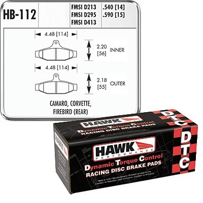 Hawk Performance DTC 70 Brake Pads HB112U.540