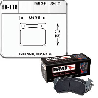Hawk Performance Blue 9012 Racing Brake Pads HB118E.560