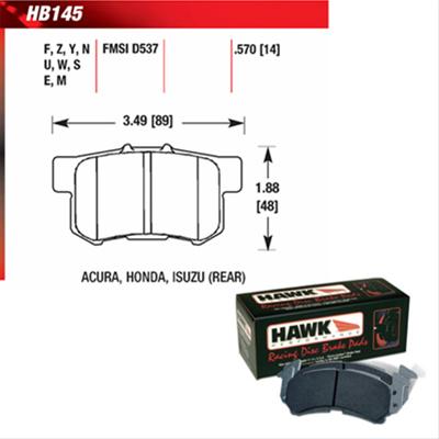 Hawk Performance HT 10 Racing Brake Pads HB145S.570