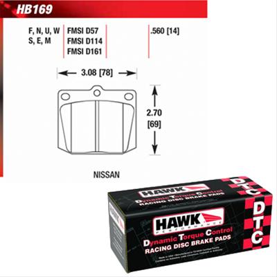 Hawk Performance DTC 70 Brake Pads HB169U.560