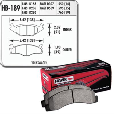 Hawk Performance HP Plus Brake Pads HB189N.595