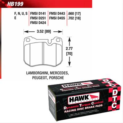 Hawk Performance DTC 70 Brake Pads HB199U.702