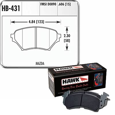Hawk Performance Blue 9012 Racing Brake Pads HB431E.606