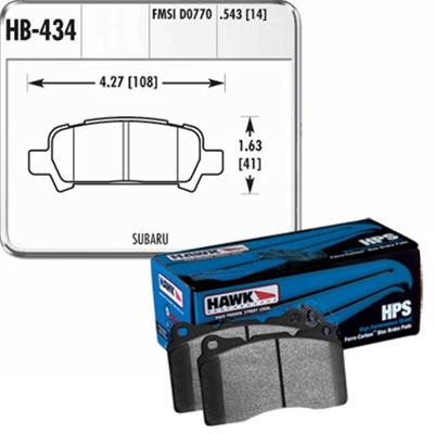 Hawk Performance HPS Brake Pads HB434F.543