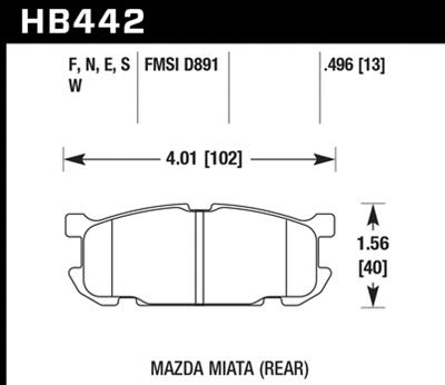 Hawk Performance DTC 60 Brake Pads HB442G.496