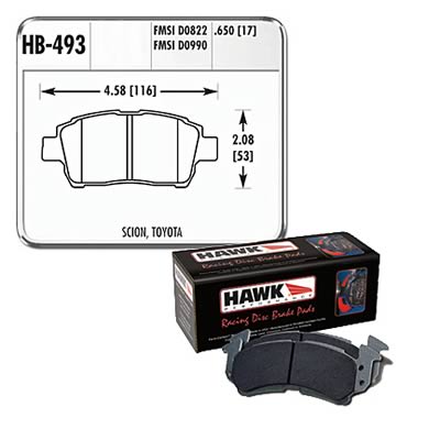Hawk Performance Blue 9012 Racing Brake Pads HB493E.650