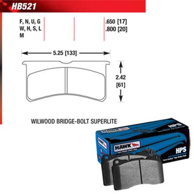 Hawk Performance HPS Brake Pads HB521F.800