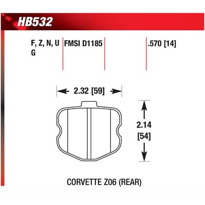 Hawk Performance DTC 70 Brake Pads HB532U.570