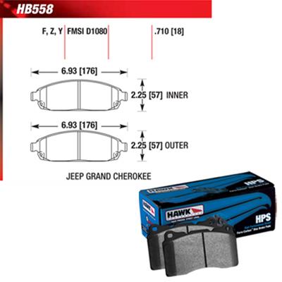 Hawk Performance HPS Brake Pads HB558F.710