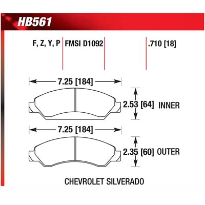 Hawk Performance SuperDuty Brake Pads HB561P.710