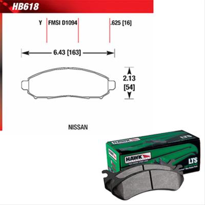 Hawk Performance LTS Brake Pads HB618Y.625
