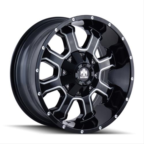 Mayhem Fierce 8103 Series Gloss Black Wheels with Milled Spokes 8103-2176M