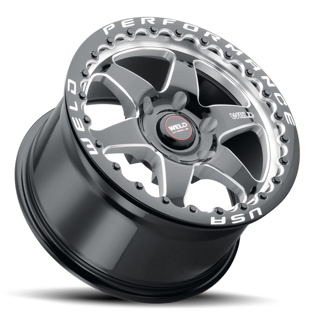 Weld Performance Ventura 6 Beadlock Gloss Black Wheels S90970084P25