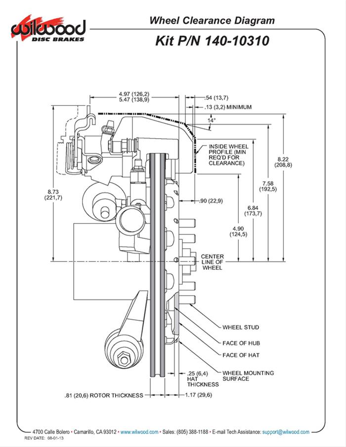 Wilwood Combination Parking Brake Kits 140-10310-D