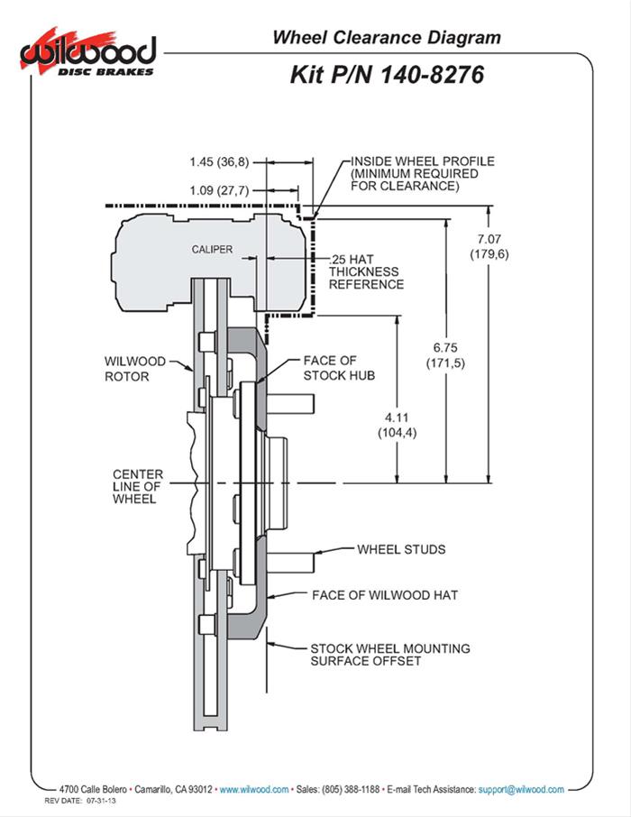 Wilwood DynaPro Radial Big Brake Front Hat Kits 140-8276-R