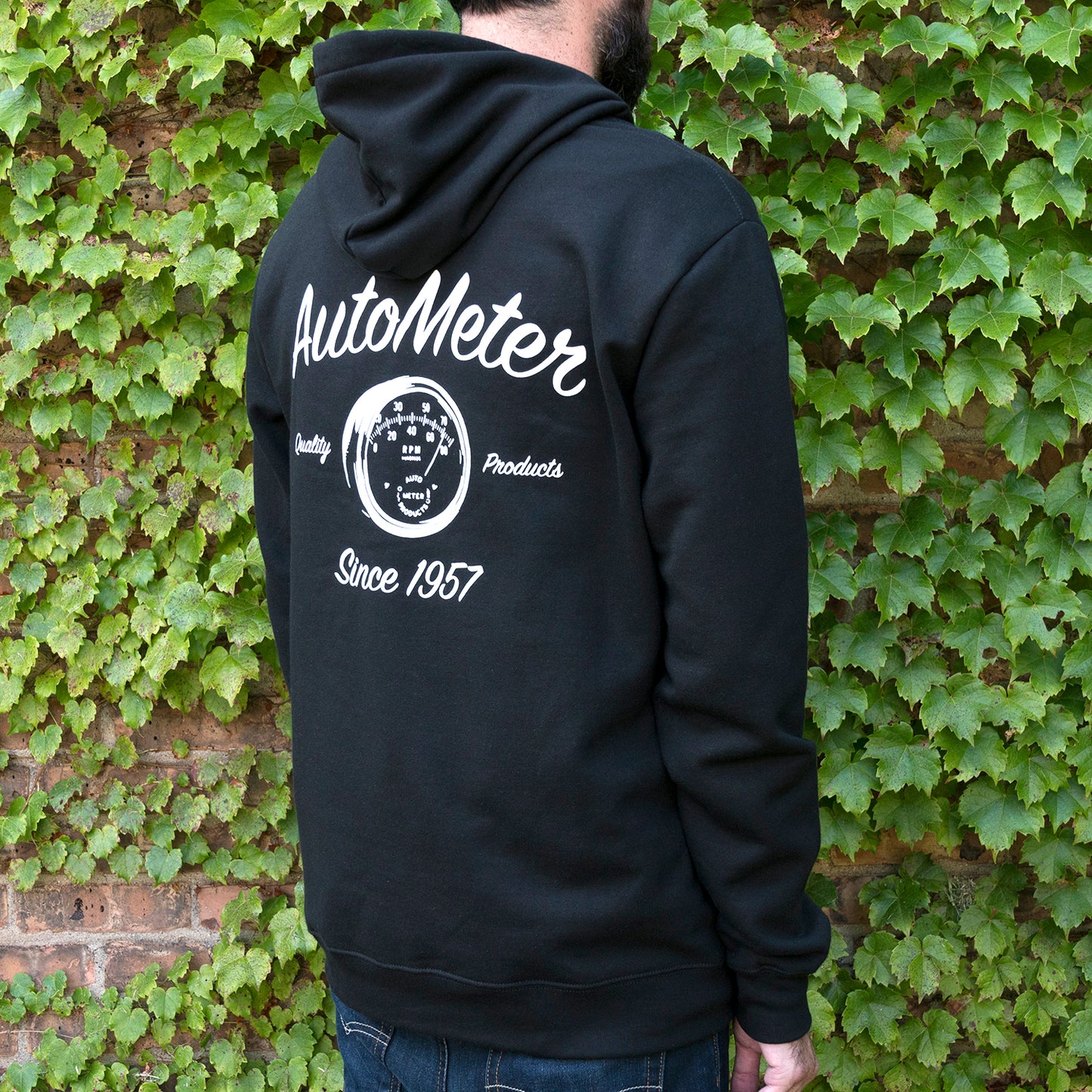 ZIP HOODIE ADULT LARGE BLACK VINTAGE