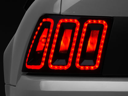 Raxiom Icon LED Tail Lights; Black Housing; Smoked Lens