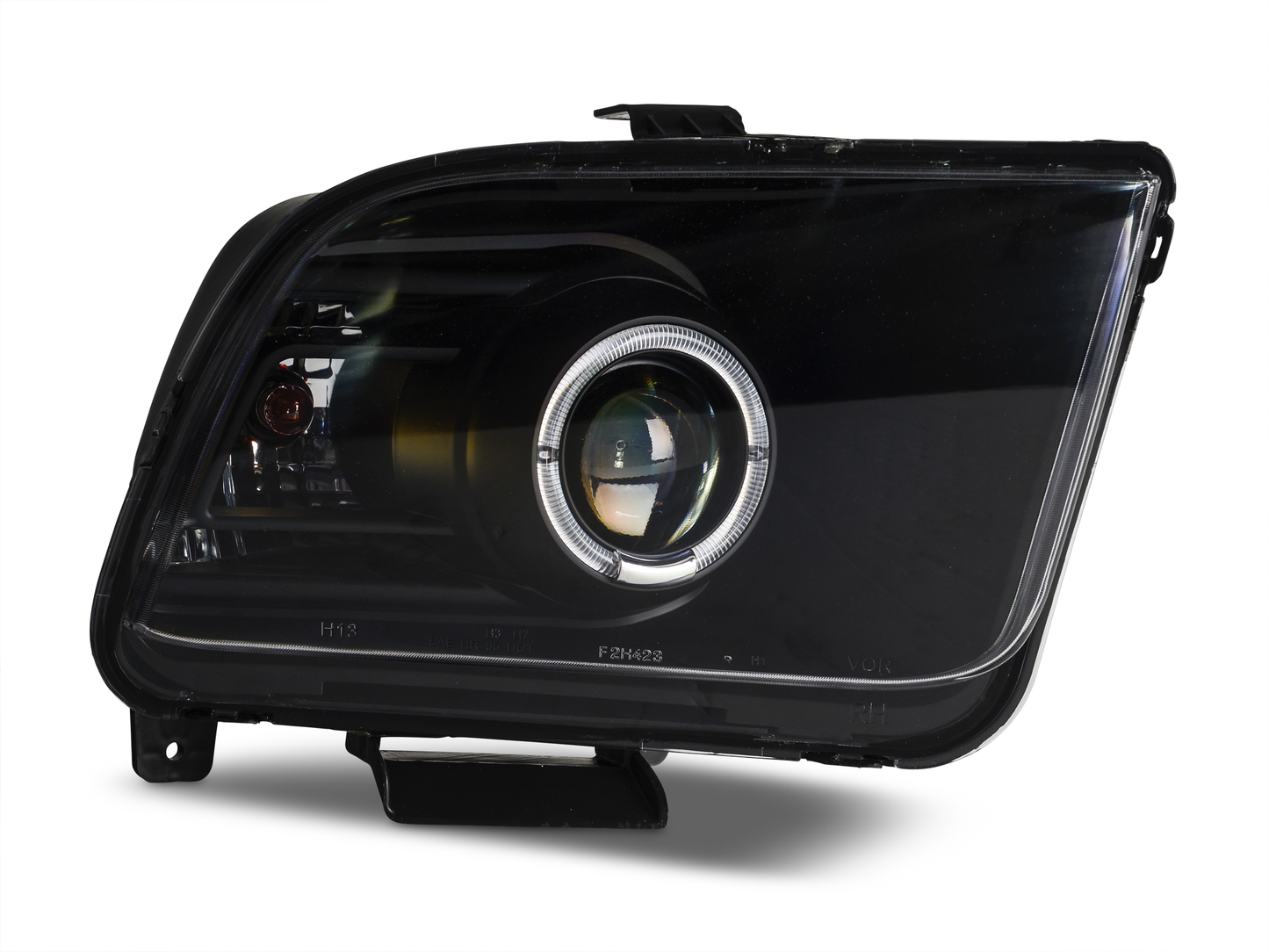 Raxiom 2010 Style LED Halo Headlights; Black Housing; Clear Lens