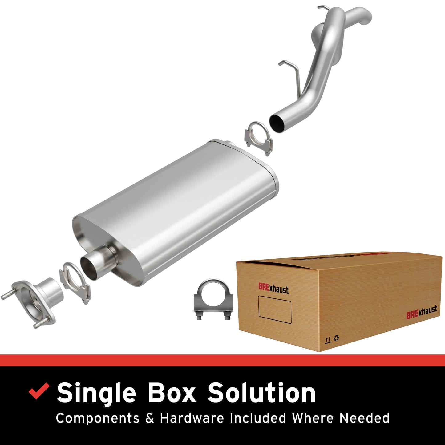 BRExhaust 1997-2006 Jeep Wrangler Direct-Fit Replacement Exhaust System