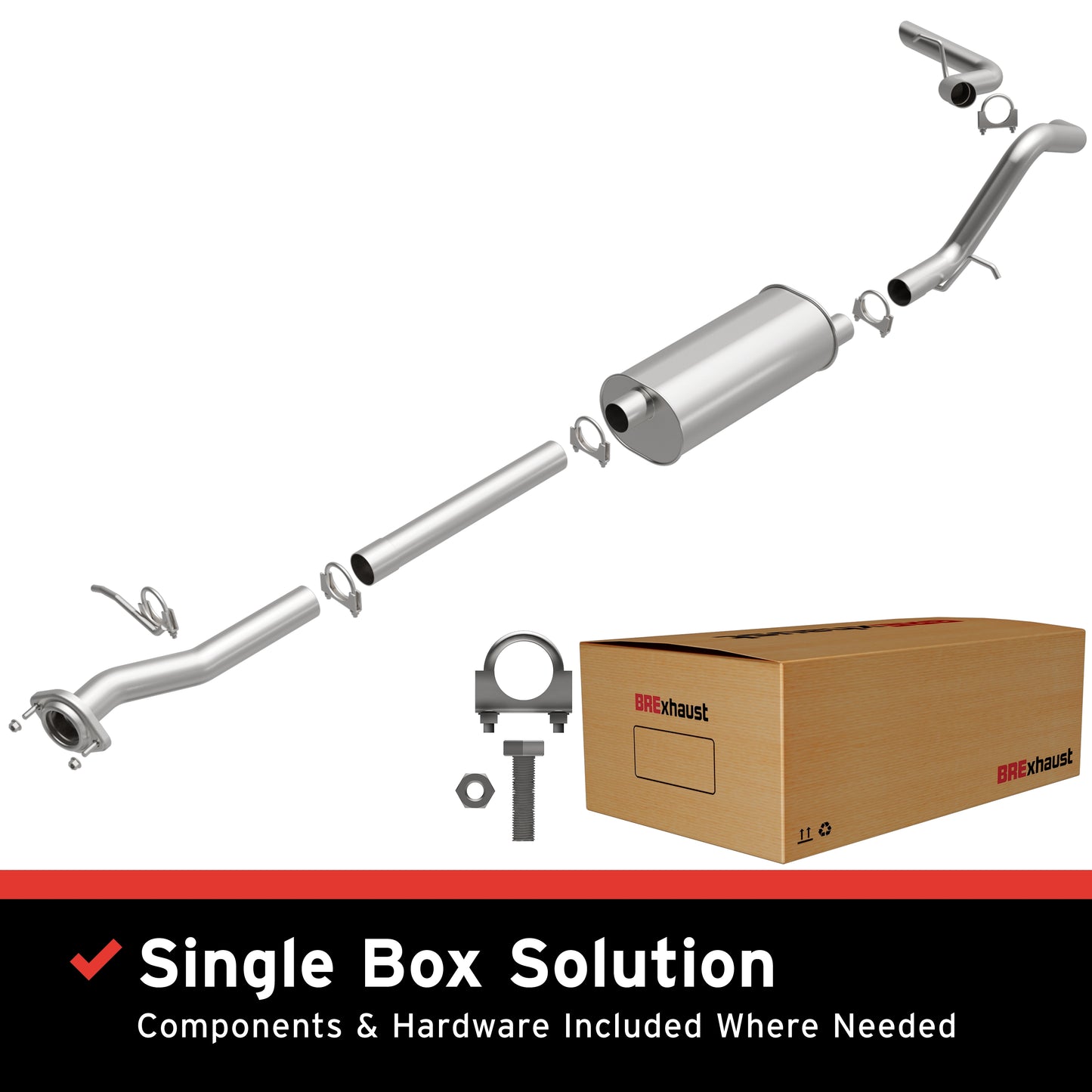 BRExhaust Direct-Fit Replacement Exhaust System 106-0011