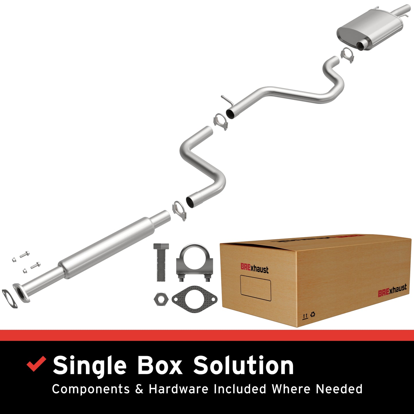 BRExhaust 2005-2008 Pontiac Grand Prix 3.8L Direct-Fit Replacement Exhaust System