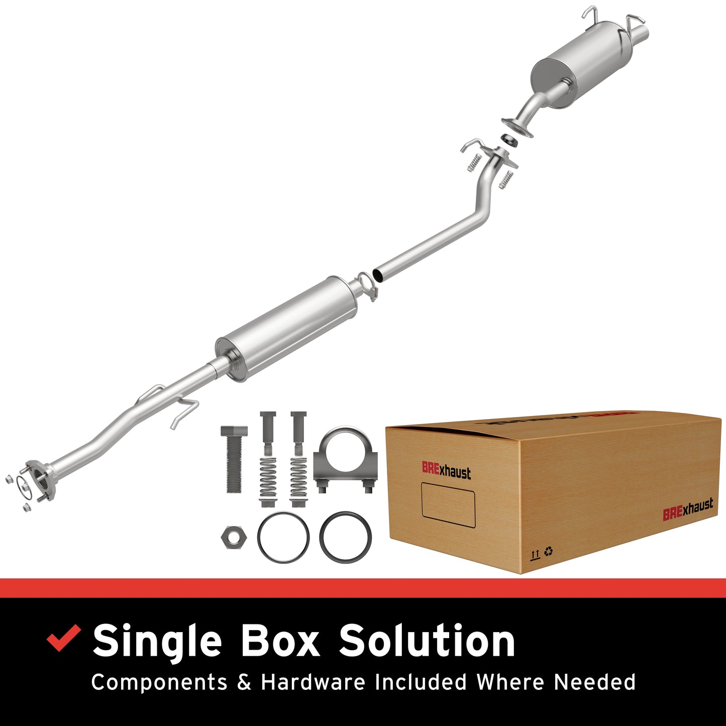 BRExhaust 2007-2009 Honda CR-V 2.4L Direct-Fit Replacement Exhaust System