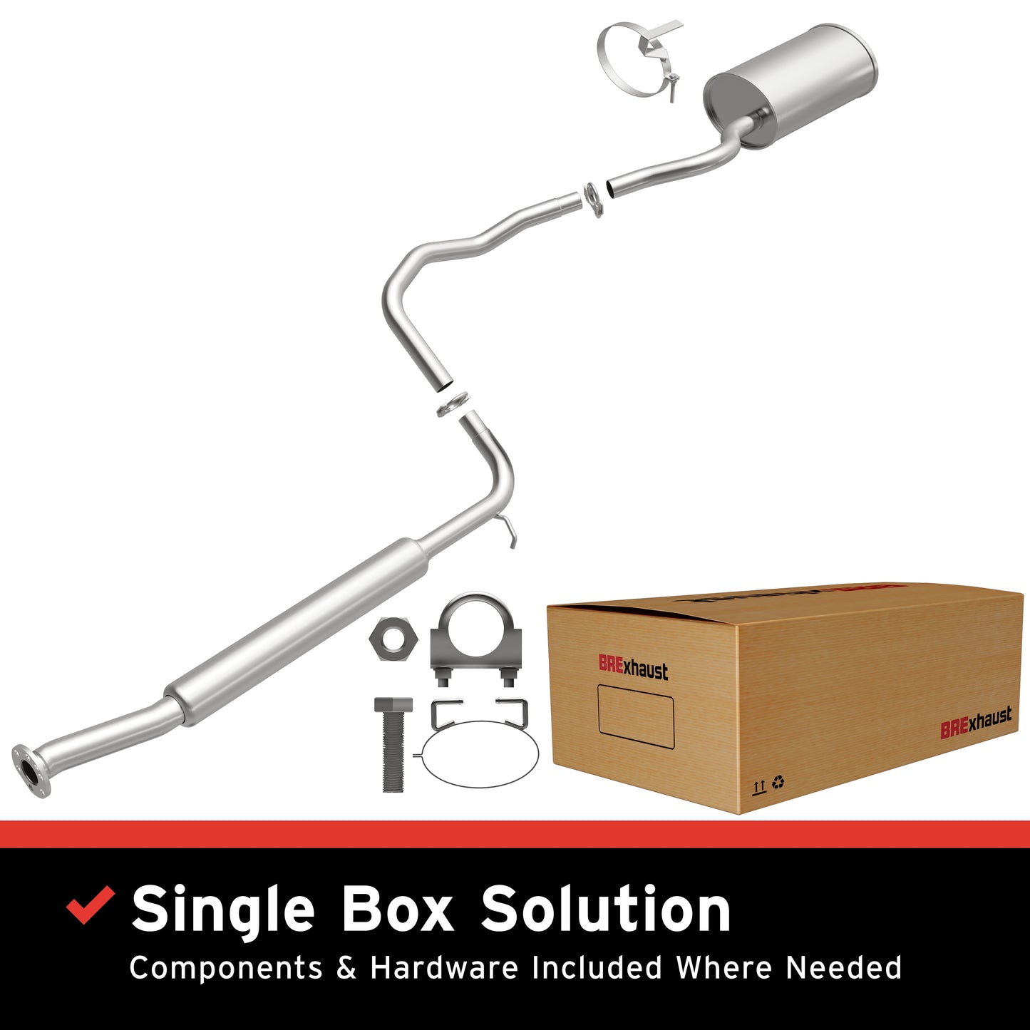 BRExhaust 1998-2002 Saturn Direct-Fit Replacement Exhaust System