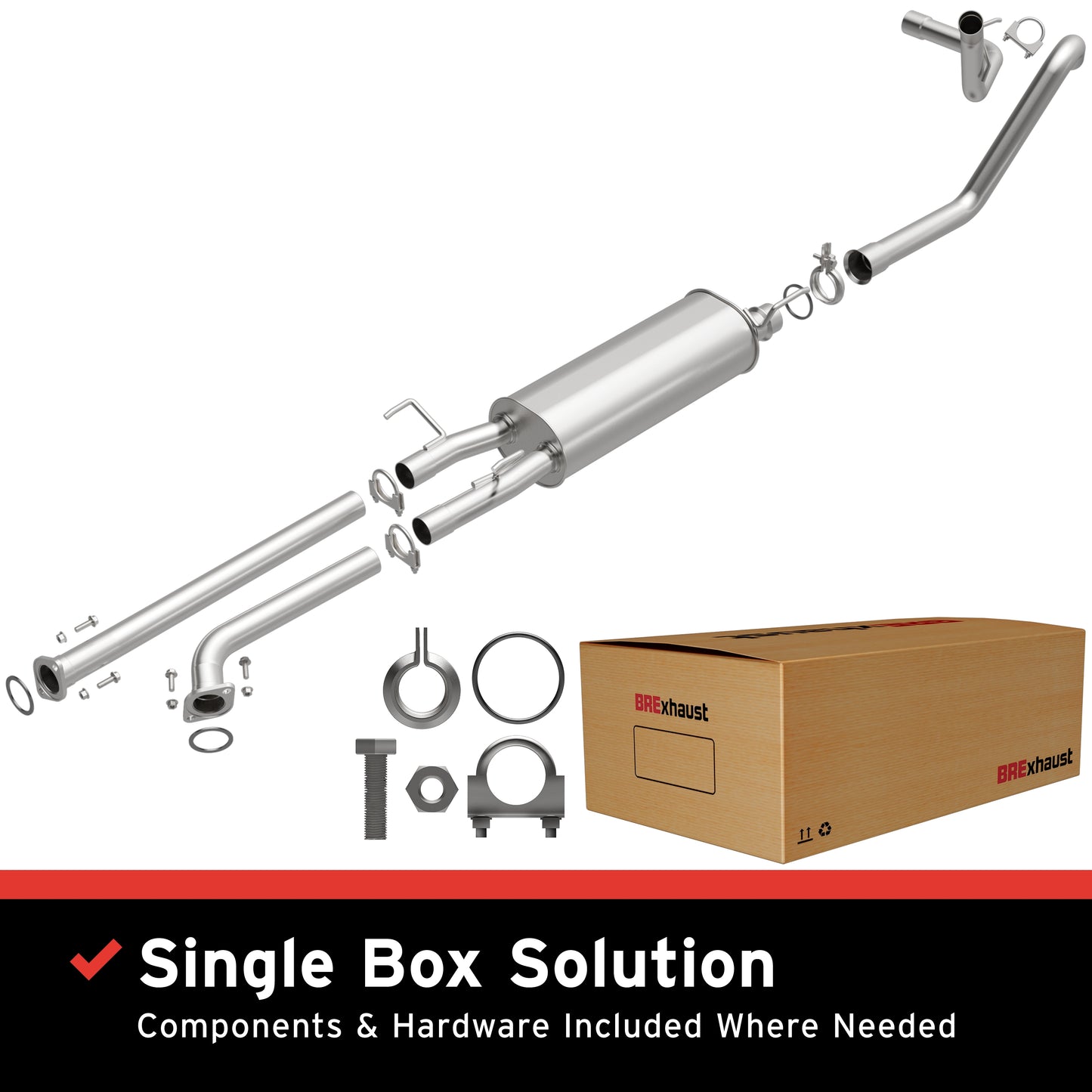 BRExhaust 2007-2009 Toyota Tundra 5.7L Direct-Fit Replacement Exhaust System