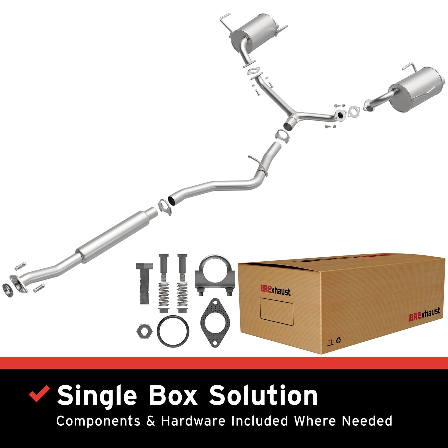 BRExhaust 2008-2013 Subaru Direct-Fit Replacement Exhaust System