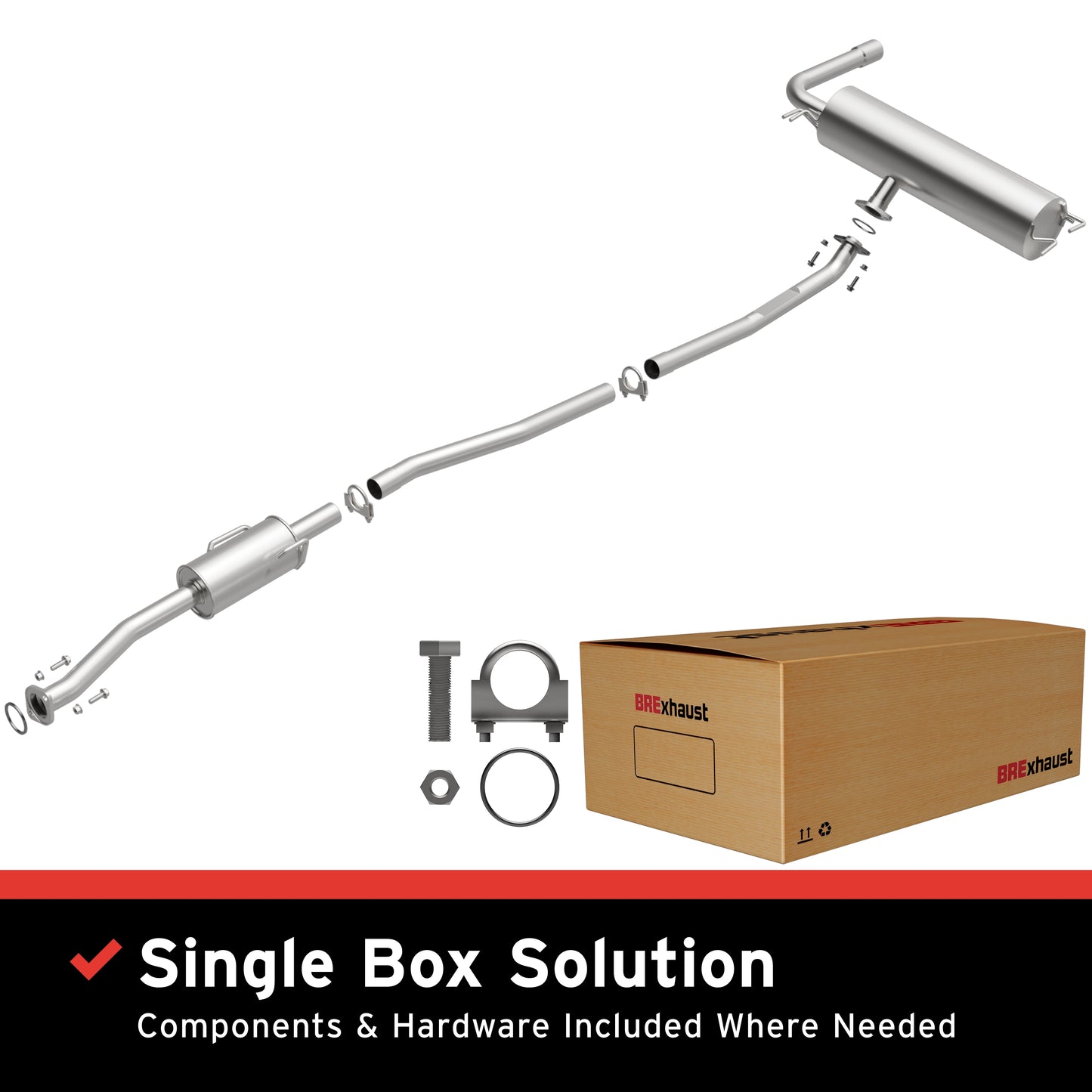BRExhaust 2001-2003 Toyota RAV4 2.0L Direct-Fit Replacement Exhaust System