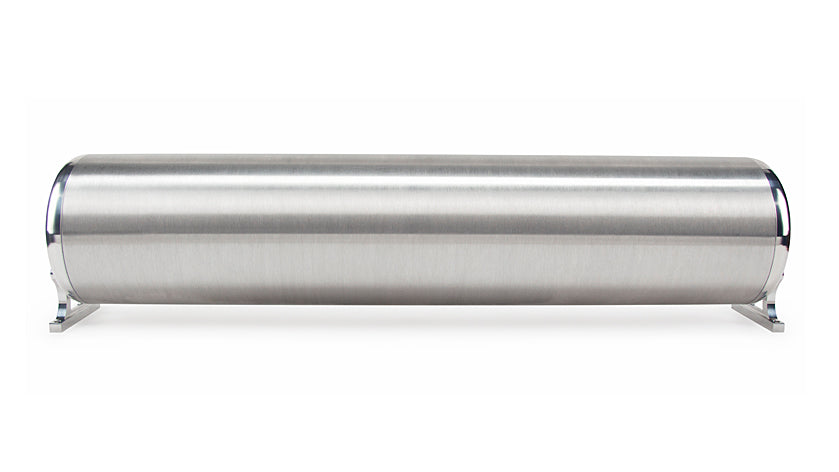 28in FLO Tank - Raw End Caps With Brushed Tube (Includes Two Mounting Brackets)