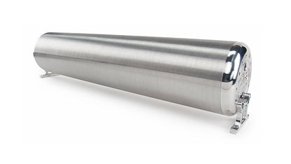 28in FLO Tank - Raw End Caps With Brushed Tube (Includes Two Mounting Brackets)