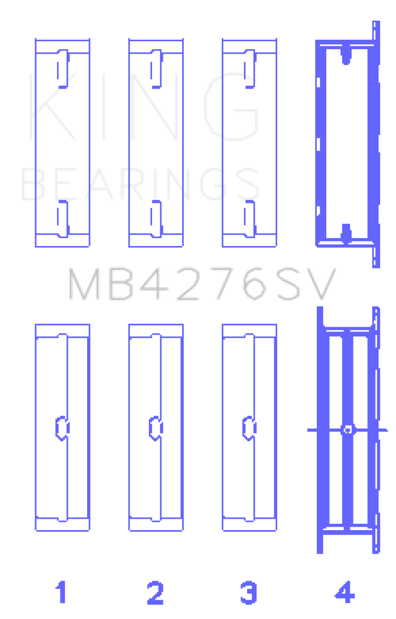 King SV-Series Main Bearings MB4276SV