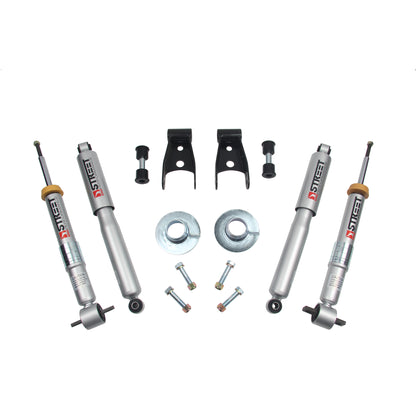 BELLTECH 1002SP LOWERING KITS  Front And Rear Complete Kit W/ Street Performance Shocks 2015-2020 Ford F-150 ((All Cabs) Short Bed)+ 1to-3F 2 In. R
