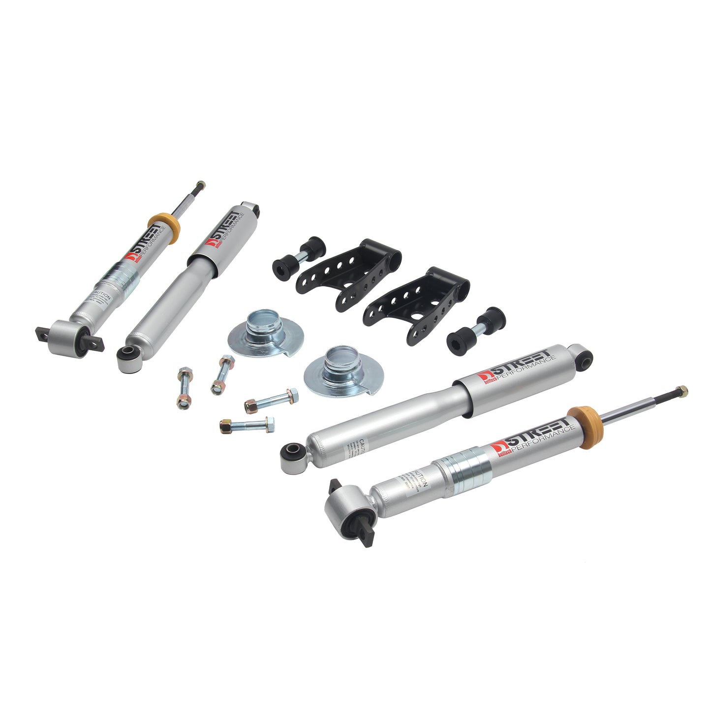 BELLTECH 1002SP LOWERING KITS  Front And Rear Complete Kit W/ Street Performance Shocks 2015-2020 Ford F-150 ((All Cabs) Short Bed)+ 1to-3F 2 In. R